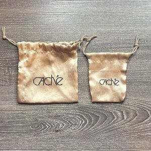Cache Gold Satin Gift Pouches
